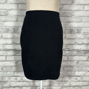 G.A.S. Vintage Black Pencil Straight Skirt
